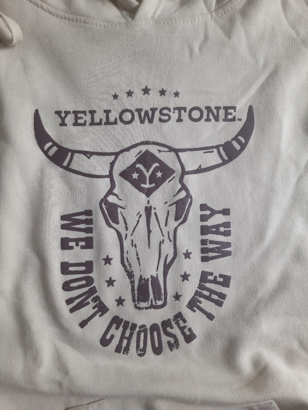 Beige 'Yellowstone' Graphic Hoodie Skull L (42/44) Unisex